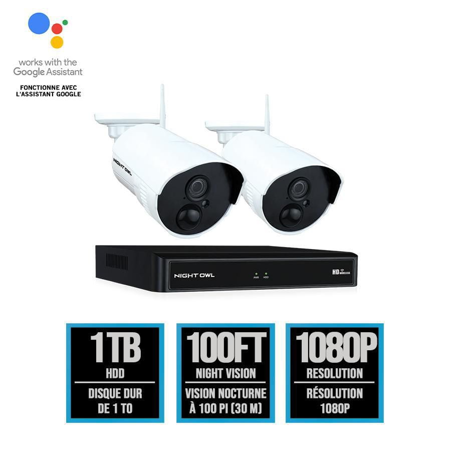 Night Owl Wireless NVR with Pre-Installed Hard Drive and 1080p HD Infrared IP Cameras