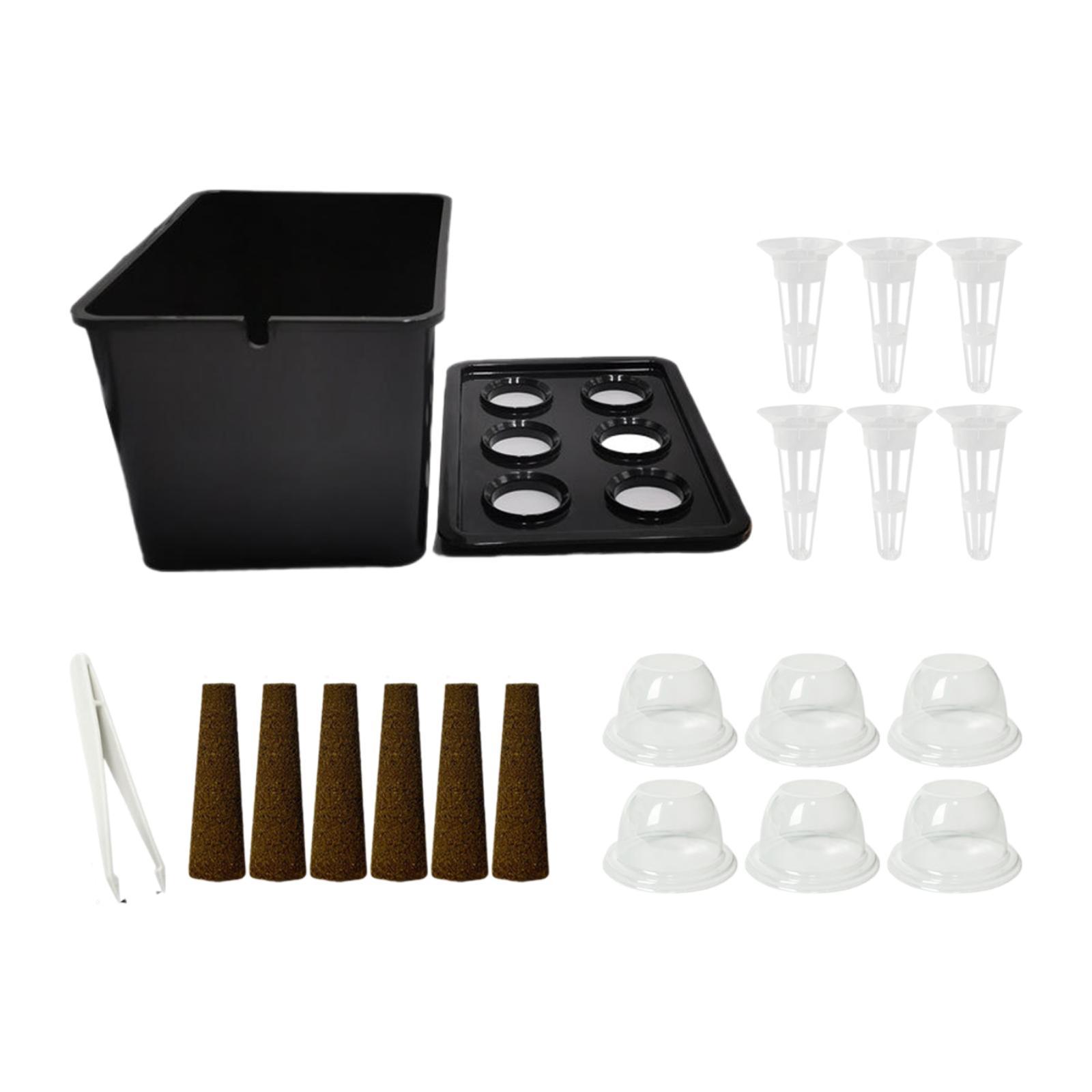 DYNWAVECA Hydroponics Growing System Kit, Gardening System High Performance Indoor Hydroponic Sturdy Hydroponics Grower Kit for Outdoor Black
