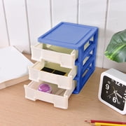 COFEST Cabinet Drawer Storage Plastic Drawer Office Desk Desktop Storage Drawer Organizer Drawer Organizer Office Desk Plastic Storage Rack with Drawers Blue