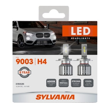 Sylvania 9003 / Ampoules de Phares DEL Powersport H4 / Lumière Blanc Froid 6000K - Lot de 2