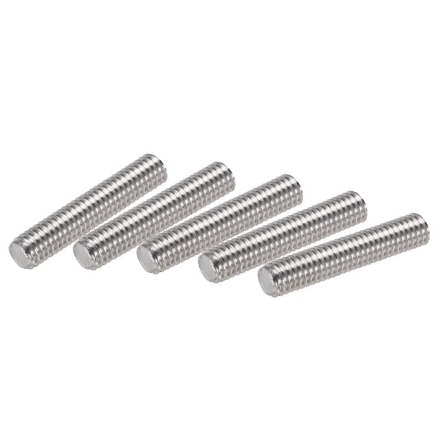Unique Bargains Tige Entièrement Filetée M6 x 30 mm en Acier Inoxydable 304, Filets à Droite, Lot de 5