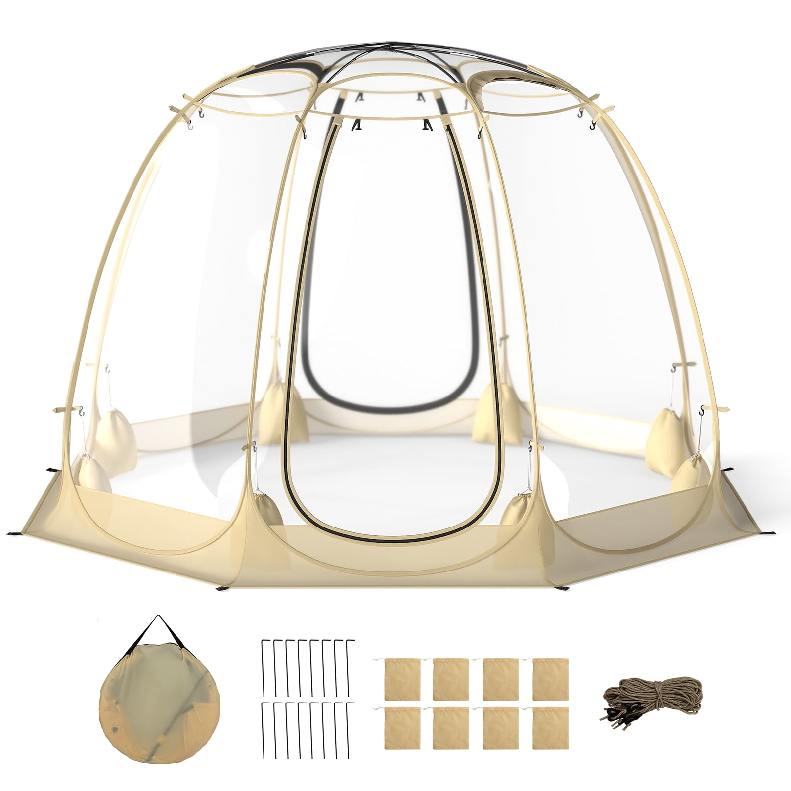 Gymax 9.5 x 9.5 FT Pop up Bubble Tent w/ Carrying Bag for Sports Events Camping