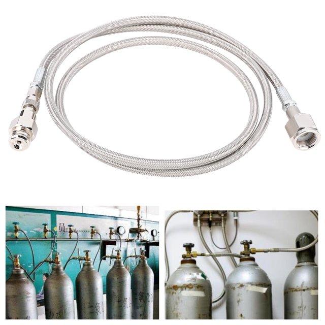 Co2 High Pressure Hose Co2 Hose Adapter Kit Hose For Soda Hose Adapter 1.8m High Pressure Hose CO2 For To External W21.8-14 Tank Direct Adapter Kit