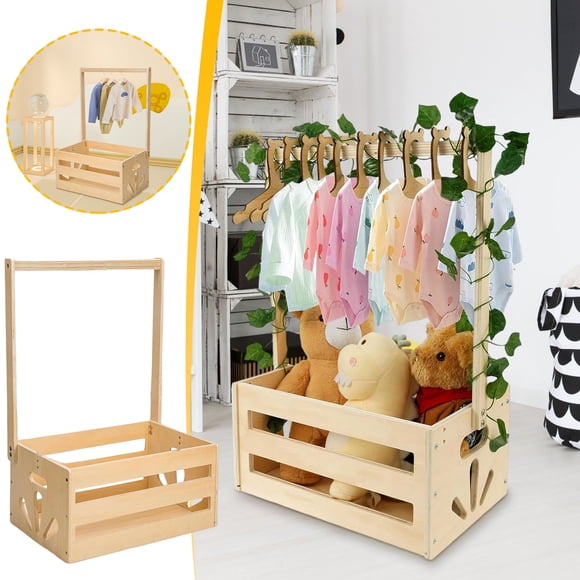 Yatlte Wooden Baby Shower Crate Closet - Newborn Gift Box for Boy or Girl, Nursery Storage Crate, Baby Shower for New Parents