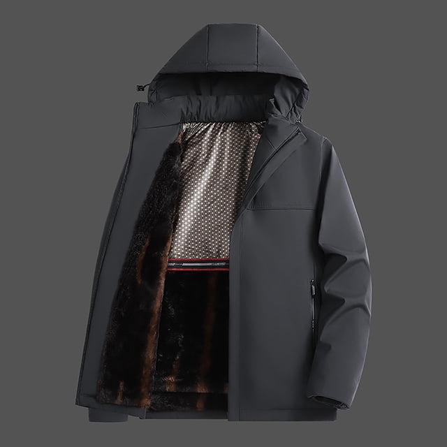 RXIRUCGD Manteau Veste Mode Ajusté à Capuche à Cordon avec Coutures pour Homme, Gris Foncé, Taille : 2TG