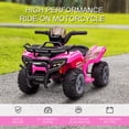 thumbnail image 4 of Aosom VTT 6 V pour Enfants avec Musique, Voiture à 4 Roues à Batterie, Rose, 4 of 10