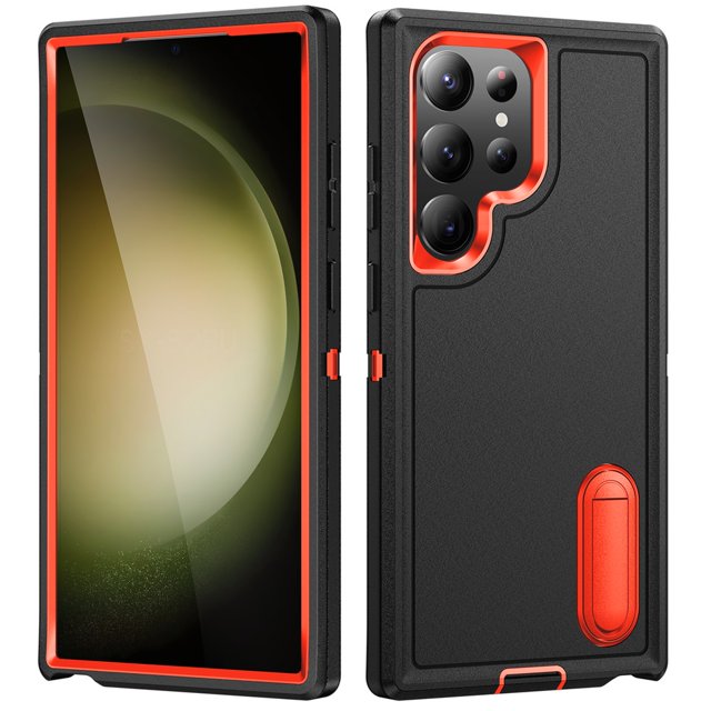 for Samsung Galaxy S24 Ultra 5G Case, Samsung S24 Ultra Phone Case with Built in Kickstand, Shockproof/Dustproof/Drop Proof Heavy Duty Military-Grade Rugged Protective Cover for Samsung S24 Ultra 5G