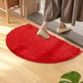 thumbnail image 3 of Half Round Water Absorbing Non-Slip Carpet Mat for Bathroom and Bedroom 40x60cm Soft Microfiber Area Rug with Rubber Backing Easy Care and Stylish Design, 3 of 6