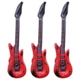 thumbnail image 1 of Guitare Gonflable Rouge Jouet pour Enfants Déguisement Fête Accessoires de Scène Instrument de Musique 3 Pcs Rouge, 1 of 2