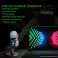 thumbnail image 2 of Microphone de Jeu USB pour PC, Micro à Condensateur Programmable avec Lumière RVB, Silencieux, Gain, Surveillance, Contrôle du Volume pour Diffusion, Balado, Twitch, YouTube, Discord, Ordinateur, Mac, PS5, DM30 (Noir), 2 of 9