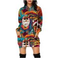 thumbnail image 2 of Jsaierl Robe à Capuchon pour Femmes Noël Grande Taille Tunique de Noël Chandails à Capuchon Robes Chandail Femme Tenue d'Automne Tendance, 2 of 5