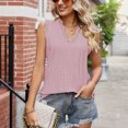 thumbnail image 2 of Birdeem Mode Femmes Été Col en V Dentelle Patchwork Sans Manches Haut Aguichant Blouse, 2 of 5