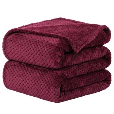 Unique Bargains Luxury Fleece Bed Blanket Woven Mesh