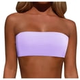 thumbnail image 1 of Tube Tops Wardrobe Bandeau Swim Top for Women Removable Shoulder Strap Strapless Bikini Top with Versatile, 1 of 7
