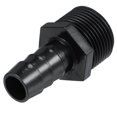 thumbnail image 1 of Unique Bargains 1/2' Barb OD 3/4NPT Male Thread Plastic Hose Fitting Hex Adapter Black, 1 of 5