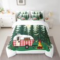 thumbnail image 2 of Ensemble de Douillette 7 Pcs pour Lit Double de Voyage en Véhicule Récréatif, Literie de Camping Heureuse Ensemble Draps Rétro Rustique Décor Fermette pour Caravane avec Douillette, 2 of 5