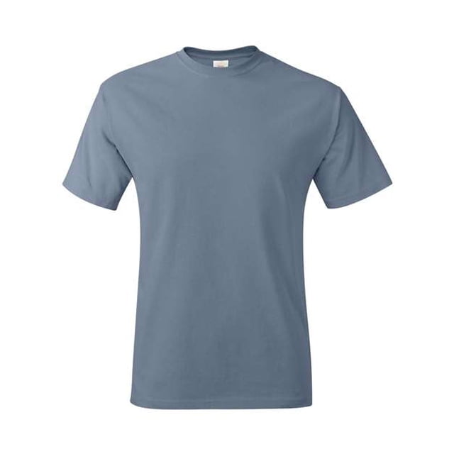 Hanes TAGLESS Men`s T-Shirt - Best-Seller, XXL, Stonewashed Blue