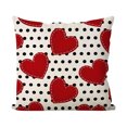 thumbnail image 2 of TIMIFIS Housses de Coussins 18x18 Pouces, Housse de Coussins en Lin de la Saint-Valentin avec Cœurs Rouges Amour pour Grand Canapé Sofa Intérieur Extérieur Décoration de Fête, 2 of 6