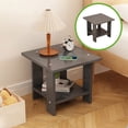 thumbnail image 2 of SLYNSHome Table de Chevet pour Chambre, Table de Chevet à 2 Niveaux Petite Table à Thé pour Salon - Gris, 2 of 7