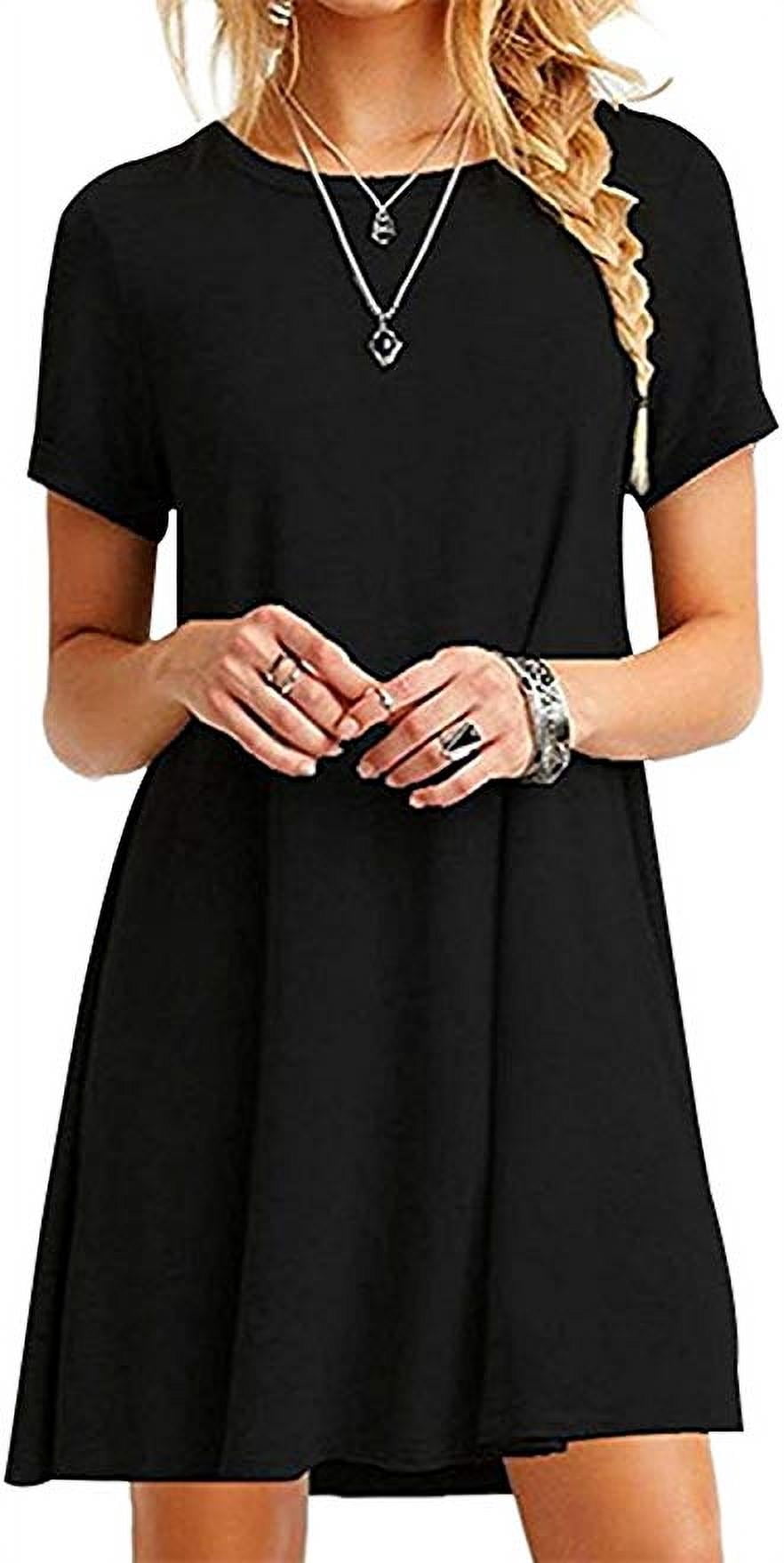 Robe T-Shirt Décontractée d'Été pour Femme, Ligne A, Évasée, Simple, Multicolore, Mini