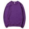 thumbnail image 1 of vdgthytj Men's Crewneck Sweatshirt Long Sleeve Basic Solid Color Shirts Fall Fleece Casual Loose Pullover Tops, 1 of 3