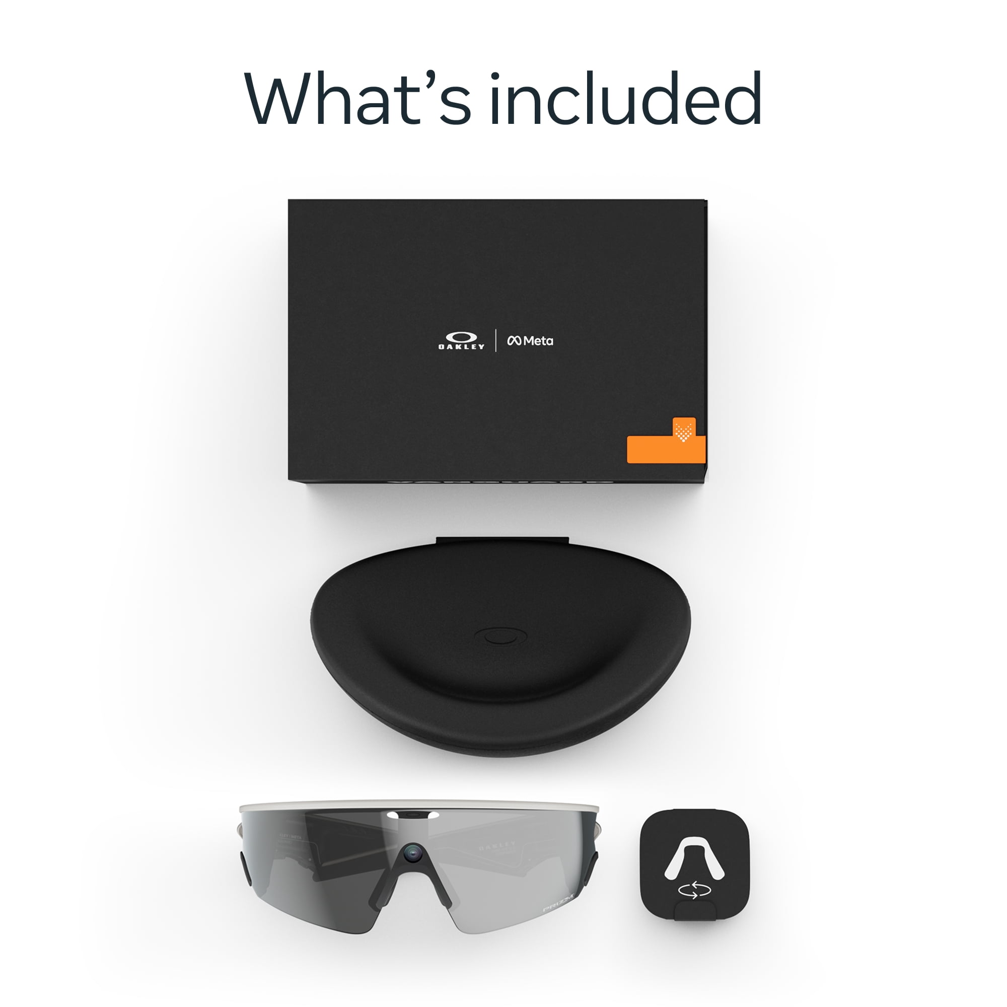 Oakley | Meta Vanguard avec Meta AI, compatibilité audio, photo et vidéo - Blanc, Noir Prizm