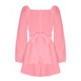 thumbnail image 2 of Birdeem Robe d'Été Décontractée à Manches Courtes pour Femmes, Épaules Dénudées, Col en V Uni, 2 of 5