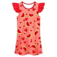 thumbnail image 1 of MIASHUI Chemises de Nuit pour Filles Mignonnes Dessin Animé Sans Manches Pyjama Robe de Nuit Tenue de Sommeil, Rouge, 5-6 Ans, 1 of 2