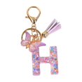 thumbnail image 2 of lionlar Porte-Clés en Résine Ornements Filles Femmes Cadeaux Alphabet Anglais Porte-Clés H H, 2 of 9