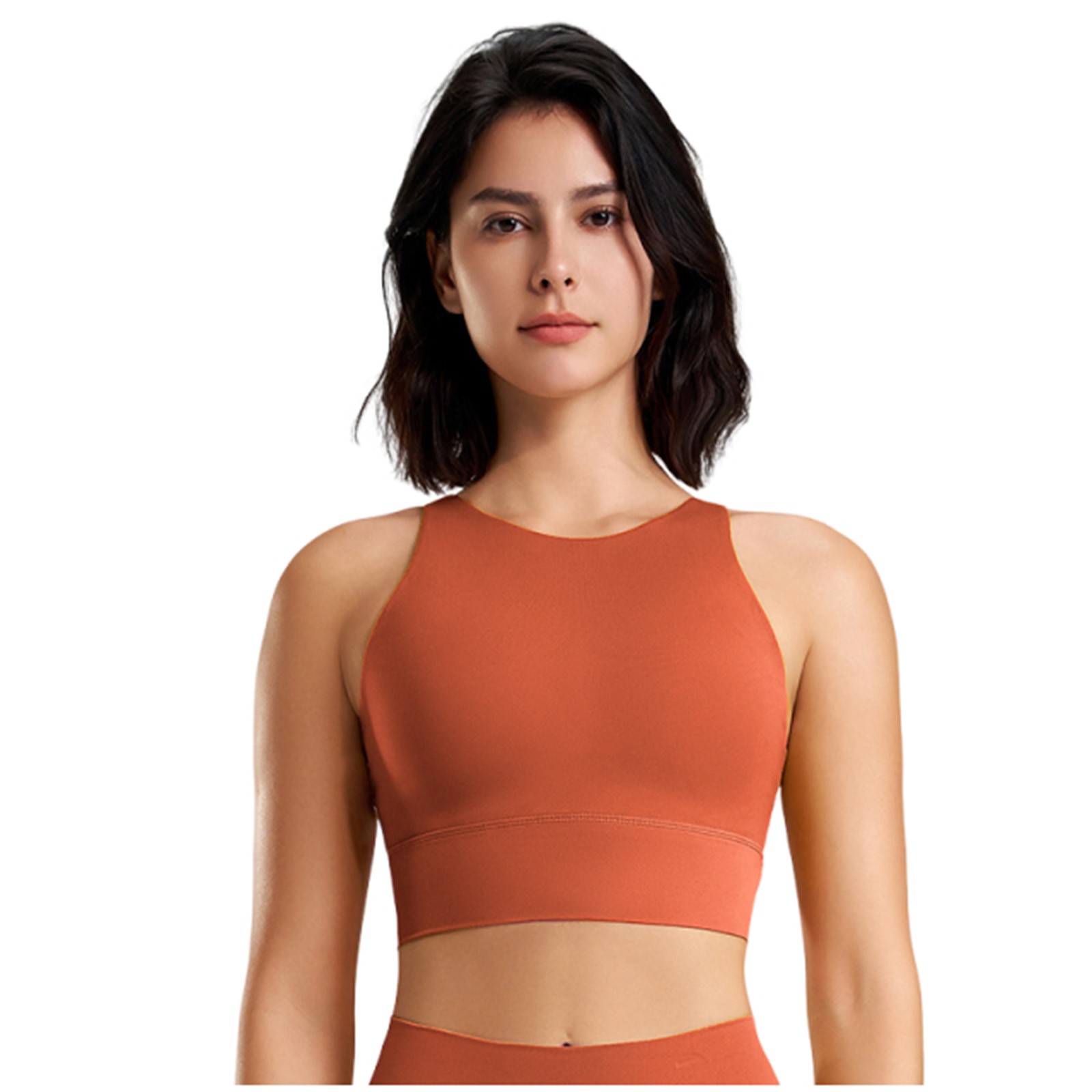 Yuyuzo Sports Bras for Women Wireless High Support Seamless Stretchy Full Coverage Active Workout Crop Tank Tops
