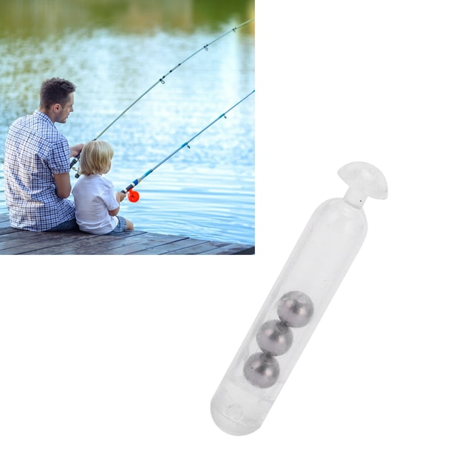 Fishing Weights, PVC Plastic Portable Fishing Rattle Lightweight for Fishing Enthusiast for Fishing Accessories Transparent White,Transparent Black,Red
