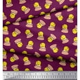 thumbnail image 3 of Soimoi Velvet Fabric Cup,Plate & Chick Cartoon Printed Craft Fabric by the Yard 58 Inch Wide, 3 of 3