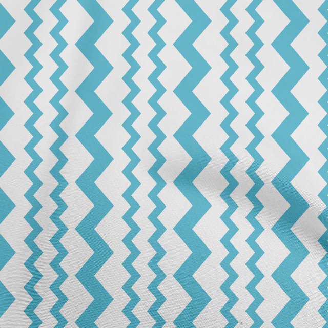 oneOone Viscose Jersey Light Blue Fabric Vertical Chevron Sewing Craft Projects Fabric Prints By Yard 60 Inch Wide