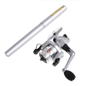 Stylo de pêche et enrouleur en alliage d'aluminium Combo Mini Télescopique