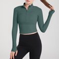 thumbnail image 2 of Timegard Womens Lightweight Athletic Jacket Zipper Trackshirts Workout Running Jackets with Thumb Holes, 2 of 4