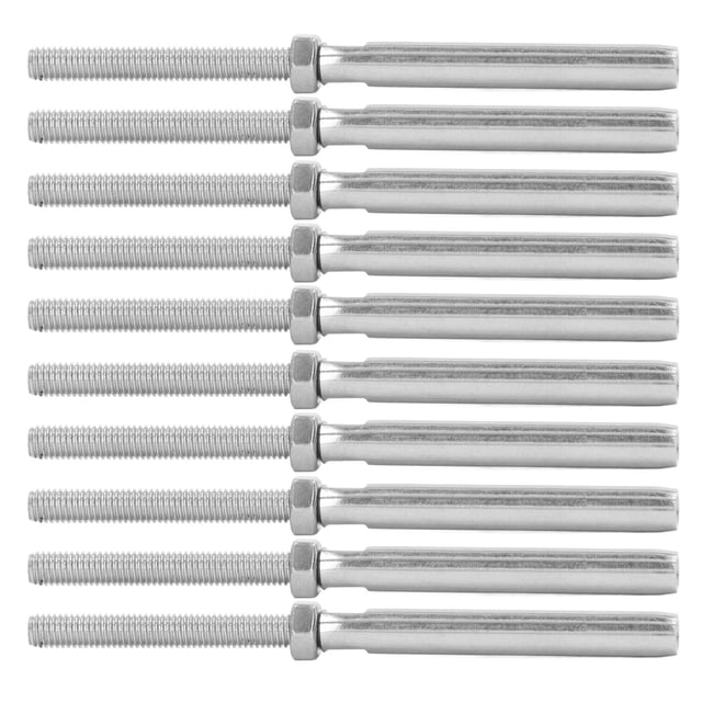 Vis de Retard de Sertissage à Filetage, Sécuritaire 10 Pcs Résistance à la Corrosion Kit de Vis de Retard de Sertissage pour Rambarde pour Ferme M5 2.5mm/0.1 Po, M5 3mm/0.12 Po, M6 3mm/0.12 Po, M10 5mm/0.2 Po