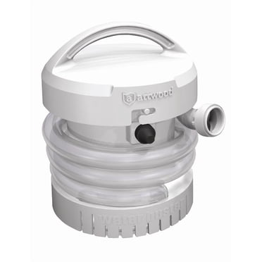 Attwood Pompe de Cale Marine 4140-4 Waterbuster; Submersible; 200 Gallons par Heure; Diamètre 5-1/4 Pouce x Hauteur 6-3/8 Pouces; Portable; pour Bateaux à Pagaie/gonflables/bateaux à Canards et Bateaux Pneumatiques Ou Kayaks