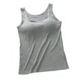 thumbnail image 1 of AherBiu Débardeurs Rembourrés pour Femmes Basiques Amples Couleur Unie Été Camisole Confortable Col Rond Sans Manches, 1 of 4