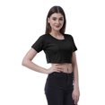 thumbnail image 4 of Moomaya T-shirt Court à Col Rond pour Femmes, Manches Courtes, Été, Coupe Ample, 4 of 7