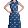 thumbnail image 2 of Moomaya Kurta Sans Manches à Col Peter Pan avec Pantalon Ensemble Ethnique 2 Pcs pour Femmes, 2 of 6