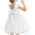 thumbnail image 3 of RXIRUCGD 2025 Summer Clothes for Kids Fashionable Girls' Solid Color Mesh Puffy Dress Girls' Performance Formal Dress, 3 of 4