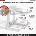 thumbnail image 4 of Rev-A-Shelf 18" Blind Corner Kitchen Cabinet Organizer w/ Soft-close, 5PSP-18SC-CR, 4 of 12