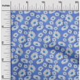 thumbnail image 2 of oneOone Polyester Spandex Medium Blue Fabric Floral Sewing Material Print Fabric By The Yard 56 Inch Wide, 2 of 4