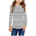 thumbnail image 2 of cfhntfmh Hauts à Manches Longues pour Enfants Mode T-Shirts Tuniques Basiques à Col Rond Imprimés Garçons Filles Automne Chandails de Détente, 2 of 6