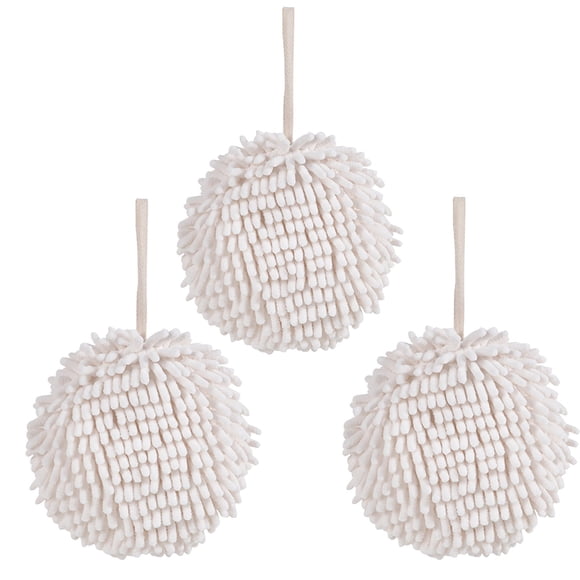 SDNall Towels for Bathroom, Hand Towels for Bathroom, Bath Towels Set, Plush Ball Towels for Bathroom - Soft Hand Dry Hanging Towel Set with Bathroom Decoration