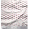 thumbnail image 1 of Soimoi Red Cotton Cambric Fabric Fish Ocean Print Sewing Fabric Yard 56 Inch Wide, 1 of 2