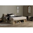 thumbnail image 3 of South Shore Avilla King Storage Platform Bed with Wicker Baskets, in Bleached Oak, 3 of 14