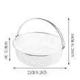 thumbnail image 3 of Kbndieu Fryer Basket 304 Stainless Steel Breath Fryer Basket Double-Ear Handle Mesh Basket Steamerss Round Grill Steam Rack Dehydration Rack Filter Basket Kitchen Essentials, 3 of 5