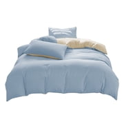 Bed Sheet Set All-Season Bedding Set - 4-Piece Washable Solid Color Bed Sheet Duvet Cover And Pillowcases Bedding Duvet Covers