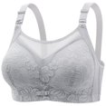 thumbnail image 1 of FhsagQ Bra Bras for Women Plus Size with Robe Women's Large Size without Steel Rings Comfortable and Breathable Gathered Lace Lingerie Large Chest Small Women's Bra Light Gray 46, 1 of 4